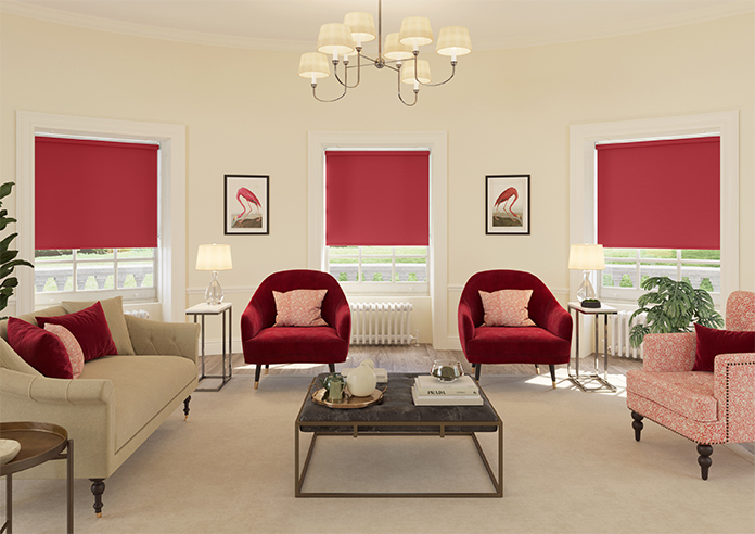 Palermo (Blackout), Crimson - Twist&Fit Roller Blind - Image 8
